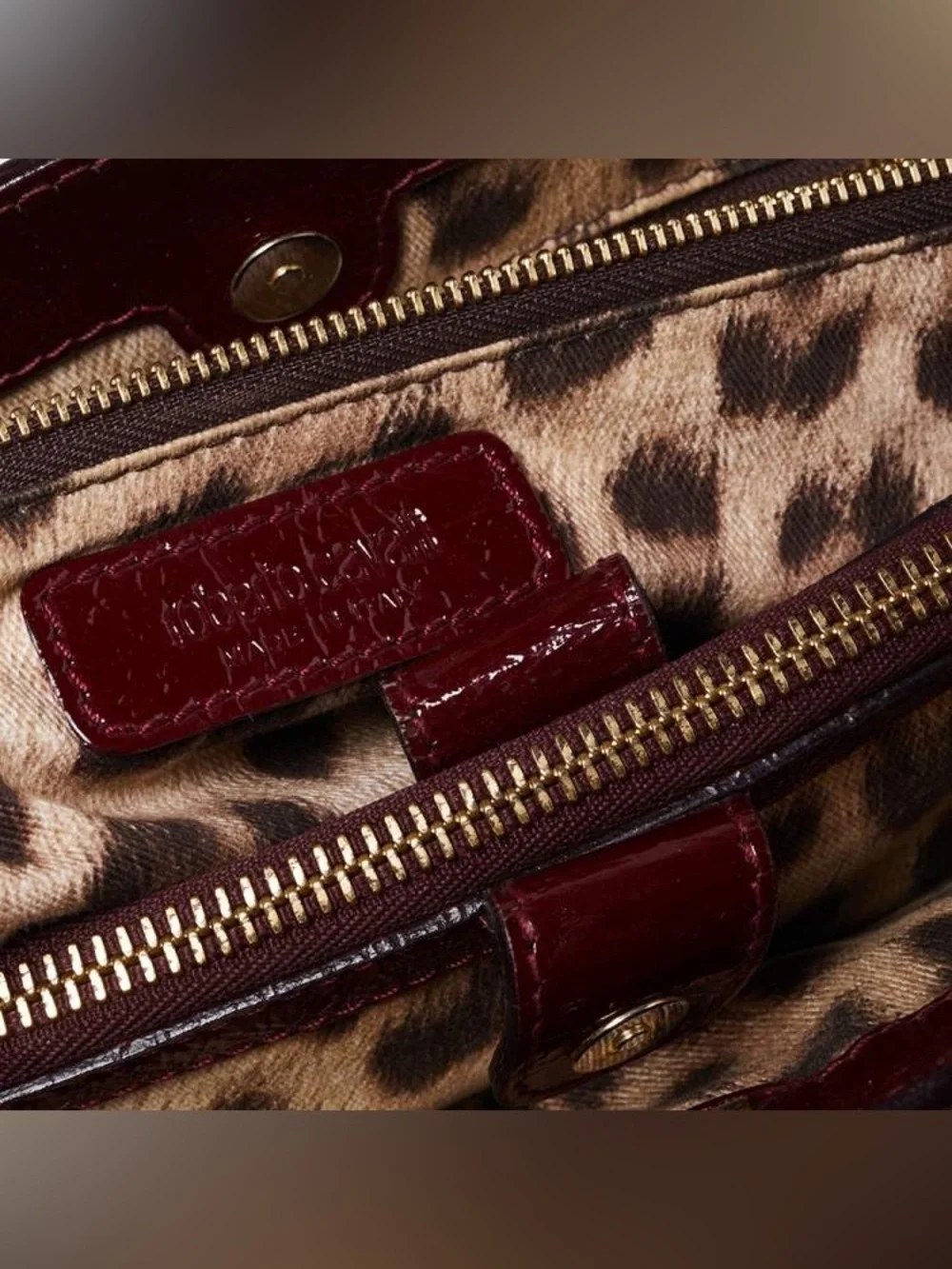 ROBERTO CAVALLI Burgundy Leather NWT Handbag